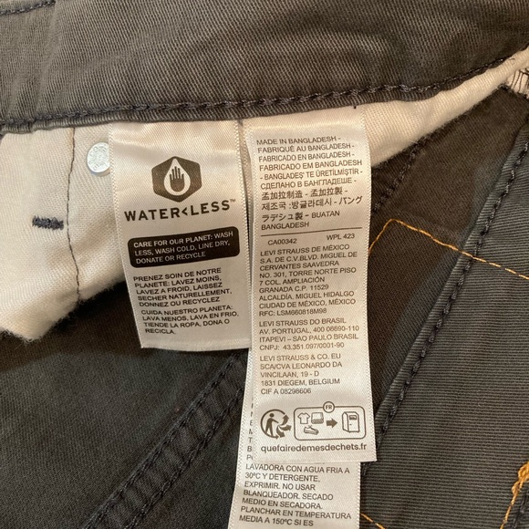 Levi's Men's Charcoal Straight Jeans - Picture 6 of 8